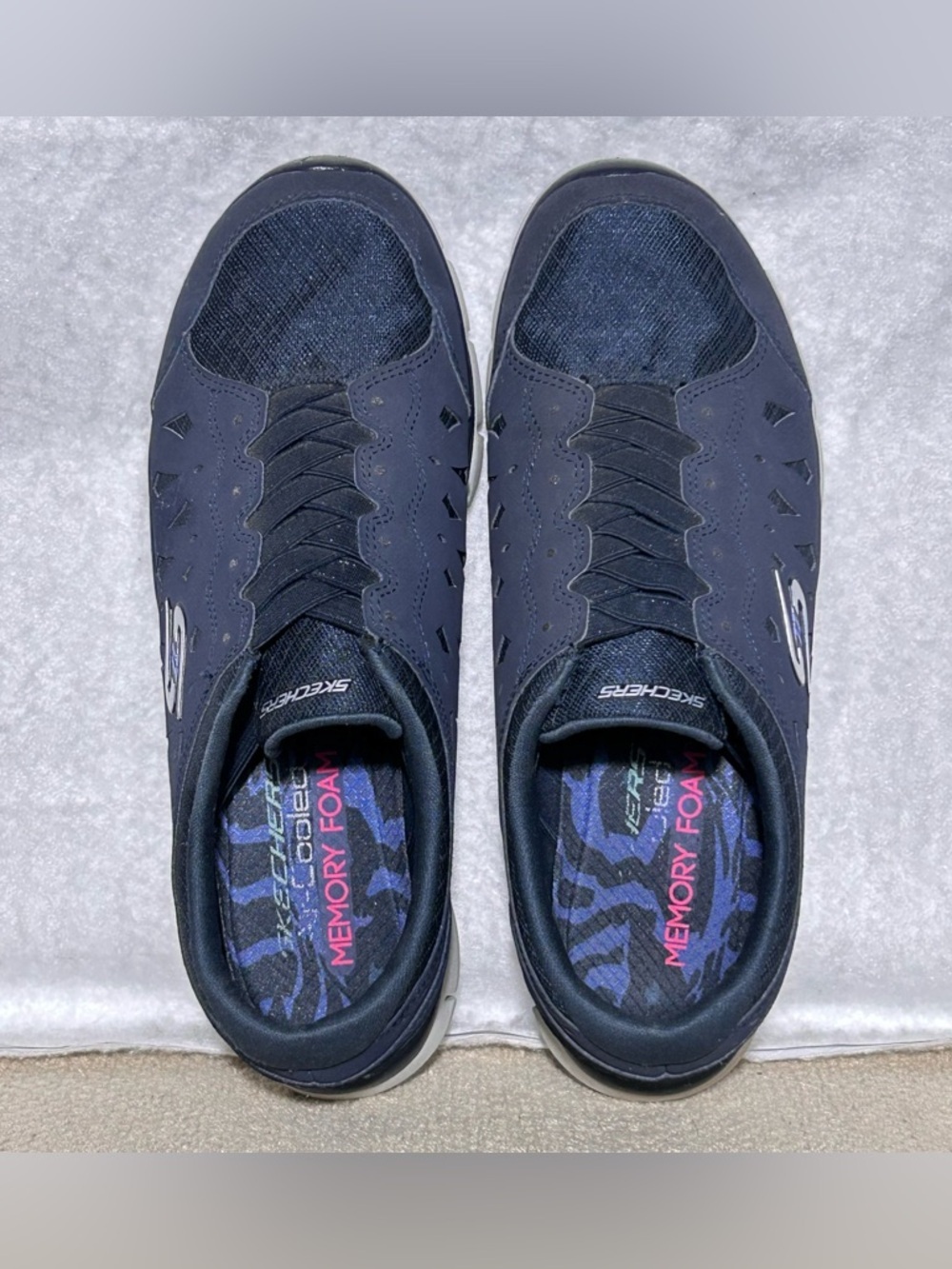 Skechers Womens Blue Gratis Light Heart Lightweight Casual Sneakers Shoes SZ 8 - Picture 5 of 11